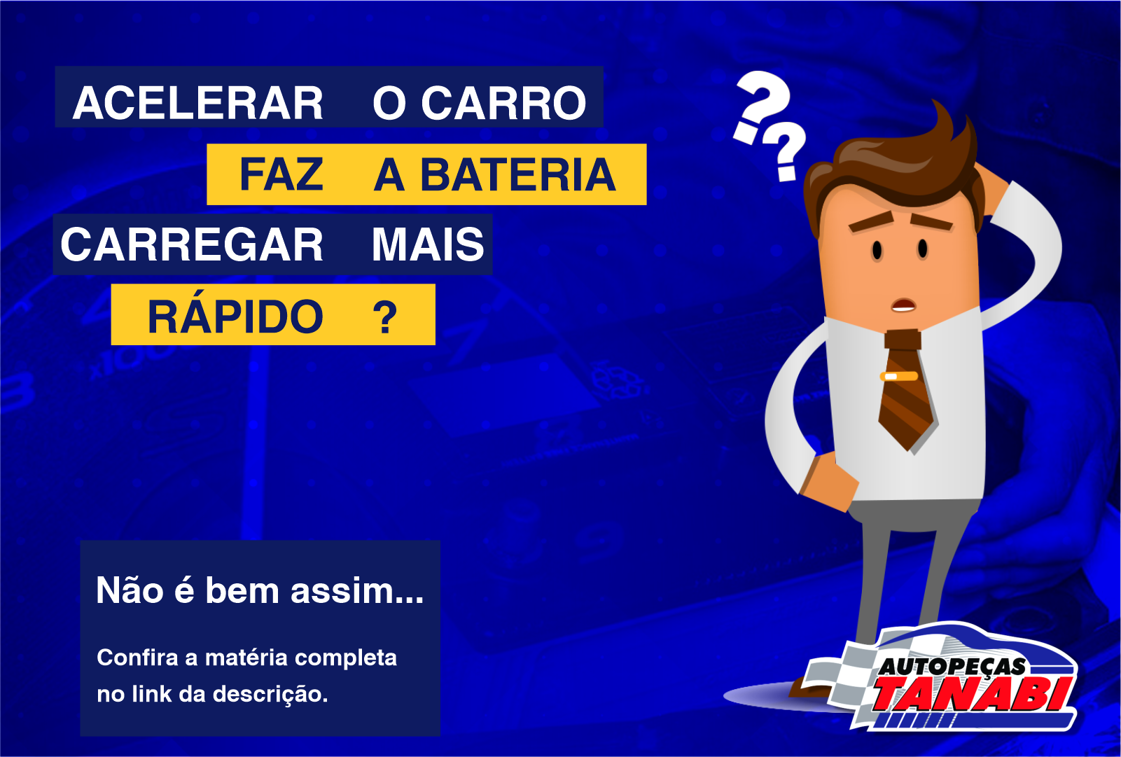 Acelerar o carro faz a bateria carregar mais rápido?